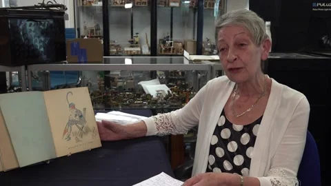 WW2 shell shock therapy journal up for auction Stock Footage 279752868
