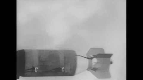 WW2 - US Air Force - D Day - Aircaft 07 - Bombers Dropping Bombs Stock Footage