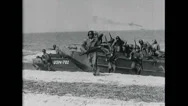 Ww2 - Us Navy - Pacific - Dutch Harbour - Landing Troops, Vehicles  Stock Footage
