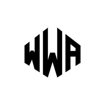WWA letter logo design with polygon shape. WWA polygon and cube shape logo .. Stock Illustration