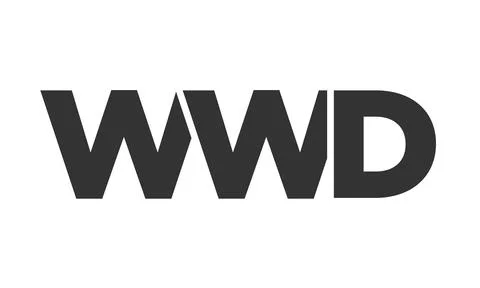 WWD logo design template with strong and modern bold text. Initial based ve.. Stock Illustration