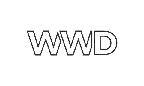 WWD logo design template with strong and modern bold text. Initial based ve.. Stock Illustration
