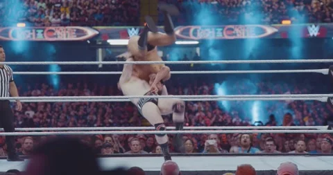 WWE Superstar Sheamus hits a suplex on G... | Stock Video | Pond5