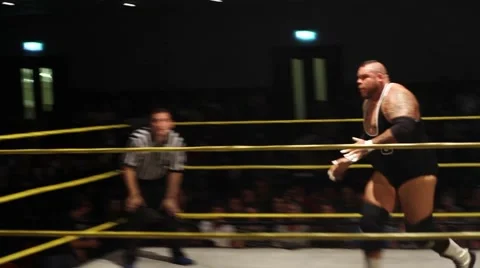 WWE Wrestling Superstar Brodus Clay - Splash to Corner HD Stock Footage