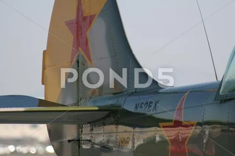 WWII airplane tail assembly Stock Photos