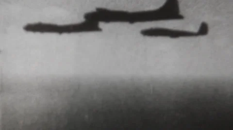 WWII - Airplanes in Flight Stock Footage 35503311