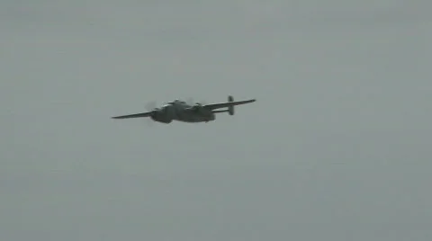 WWII B-25 Mitchell Bomber Stock Footage 861733