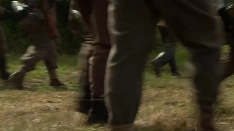 WWII German Boots Marching Stock Footage 82472979