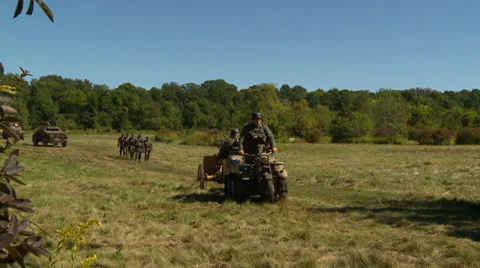 WWII German convoy 1 Stock Footage 33640071