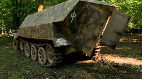 WWII German half track interior Stock Footage 33646966