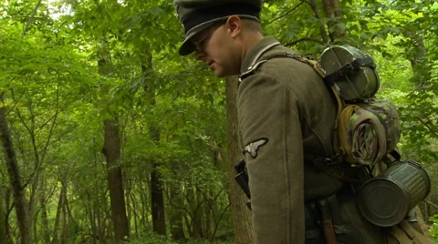 WWII German sergeant Stock Footage 56193096
