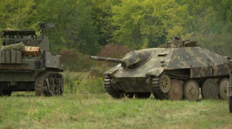 WWII German tank action Stock-Footage 32509829