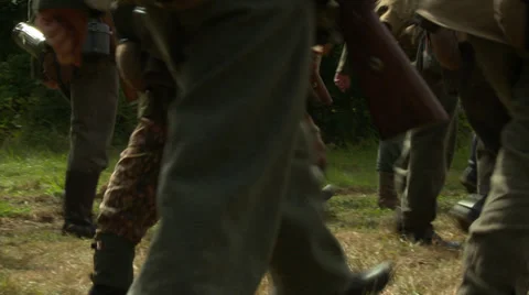 WWII Germans marching boots 2 Video stock 33654367