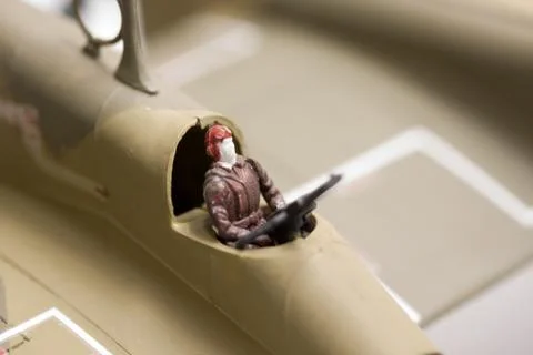 WWII model kit plane Stock Photos