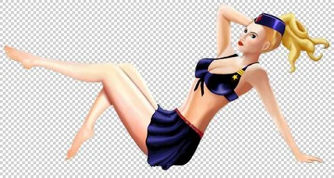 WWII Nose Art Stock Illustration