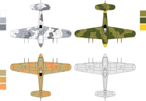 WWII plane Stock Illustration