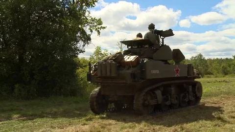 WWII Russian Tank Stock Footage 82473136