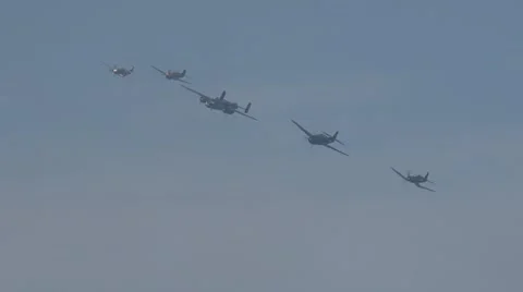 WWII Warbird Fly by 스톡 동영상 49696697