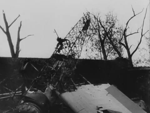 WWII: wrecked plane Stock Footage 158251089
