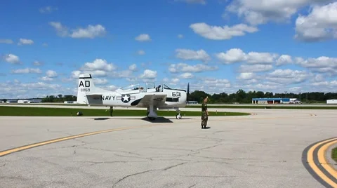 WWll navy training aircraft Stock Footage 8573188