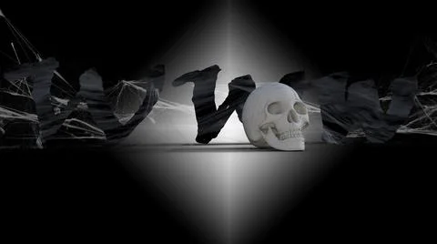 WWW 3d text, skull , piracy, hacking computer, cyber crime technology, darkne Stock Illustration