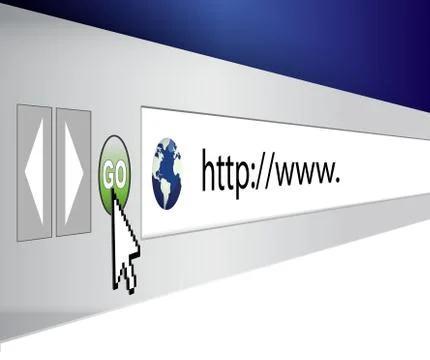 Www browser and cursor Stock Illustration
