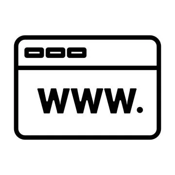 WWW browser window icon. Vector. Stockillustratie