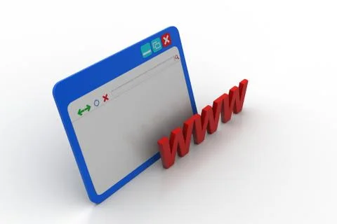Www with browser window Stock Illustration