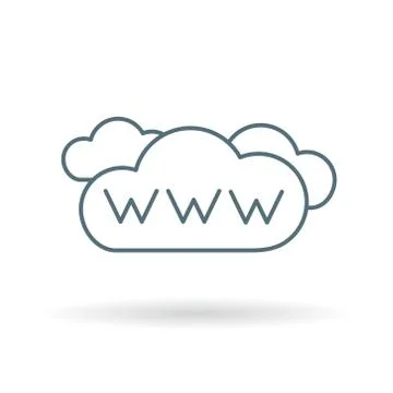 Www cloud icon Stock Illustration