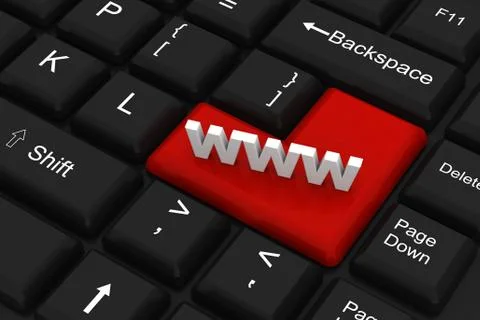 Www on computer keyboard イラスト素材