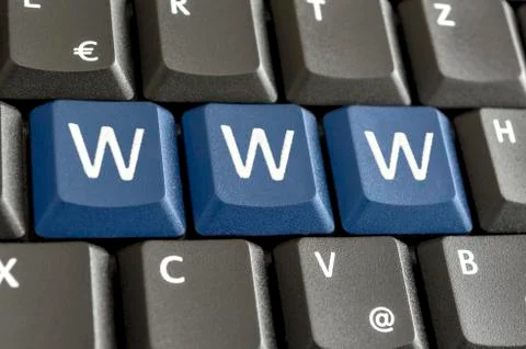 Www on computer keyboard Fotos Stock