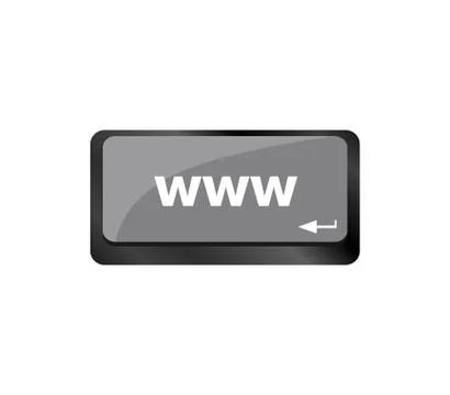 Www concept with key on computer keyboard Stock Illustration