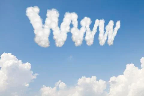 Www concept text in clouds Illustrazione stock
