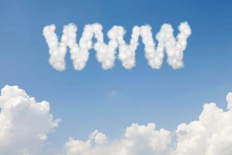 Www concept text in clouds Stock Photos