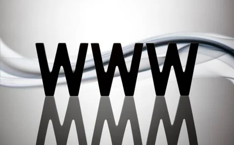 WWW with data stream in background. Foto stock