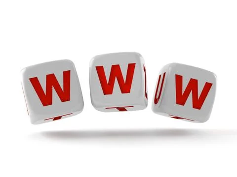 WWW dice Stock Illustration