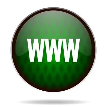 Www green internet icon. Illustration