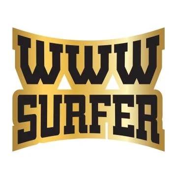 WWW internet surfer typography graphics gold Stock-Illustration