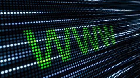 Www on LED background Ilustración de archivo