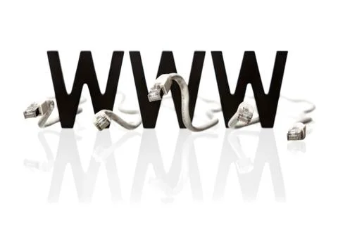 WWW with network cables. Stock Photos
