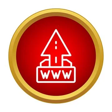 Www sending arrow internet connection icon Stock Illustration