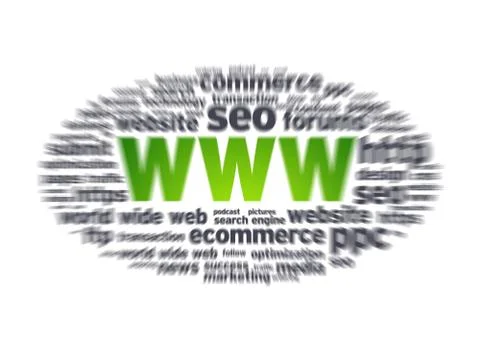 Www tag cloud Illustrazione stock