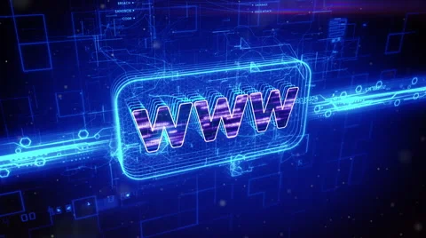 Www text on abstract blue background Stock Footage 63462846