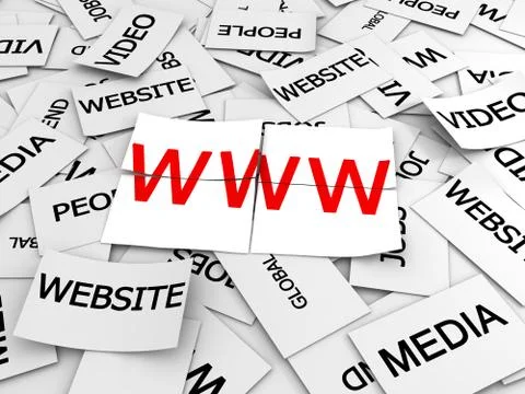 WWW text. Conceptual image. Stock Illustration