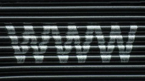 Www, texture of letters applied as marking on a computer wire Stock Photos