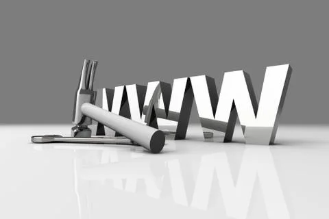 Www - under construction Illustrazione stock