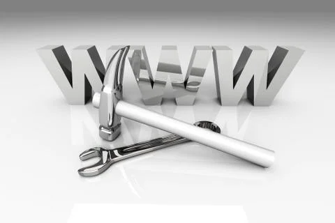 Www - under construction Illustrazione stock