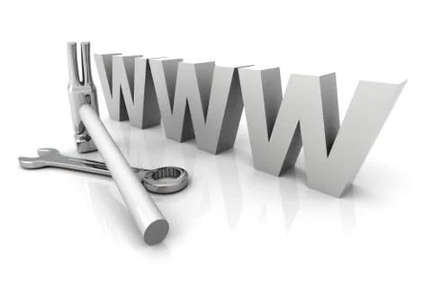 Www - under construction. Stock-Illustration