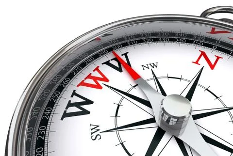 Www the way indicated by compass Stock Illustration