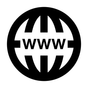 WWW web browser icon. Vector. Illustrazione stock